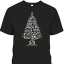 Christ The Lord Luke 2:77 T-Shirt Christmas Tree Bible Verse Gift