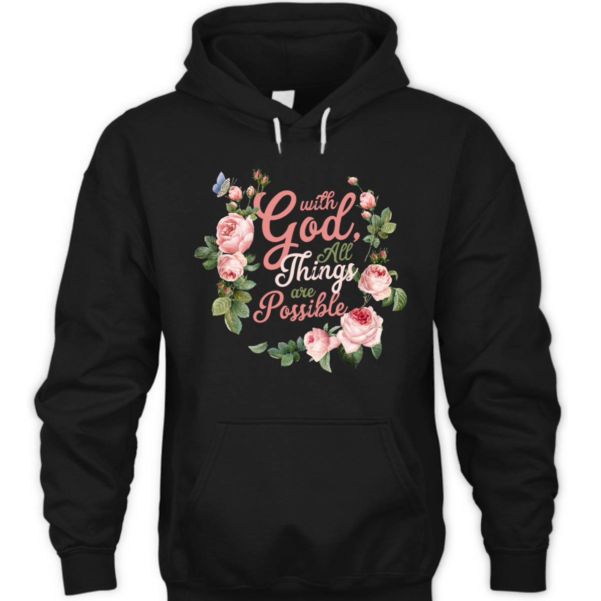 With God All Things Are Possible Prayer Bible Verse T-Shirt