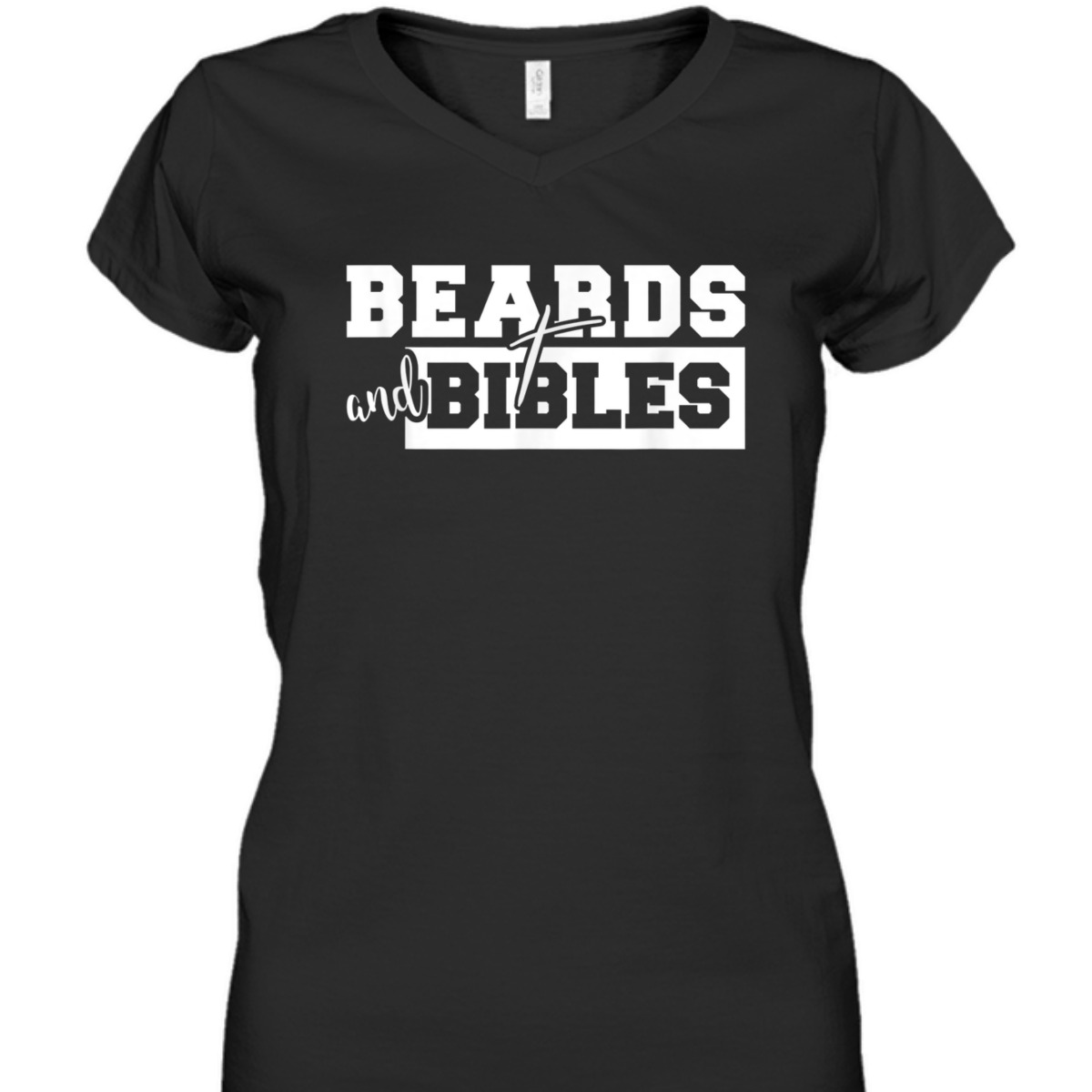 Beards And Bibles T-Shirt Christian Cross Religious Gift