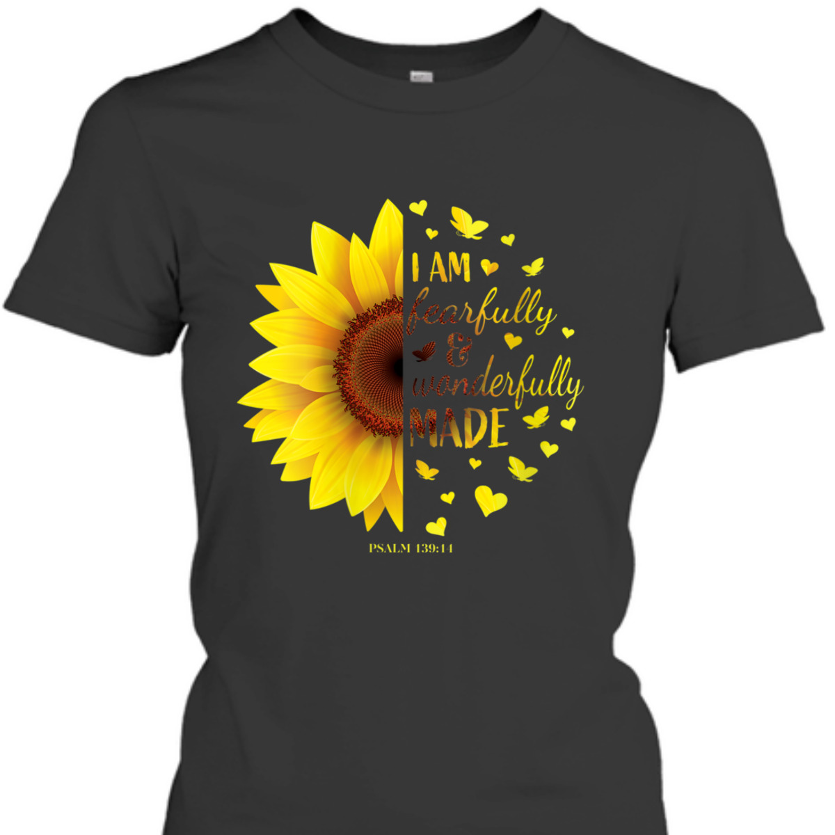 Bible Verse T-Shirt I Am Fearfully And Wonderfully Made Christian Gift