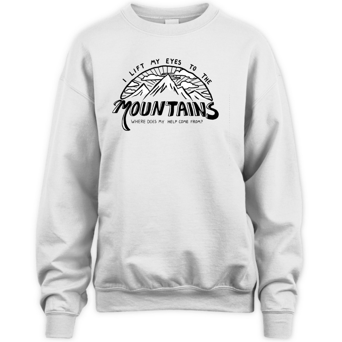 I Lift My Eyes To The Mountains Psalm 121 Christian Bible Verse T-Shirt