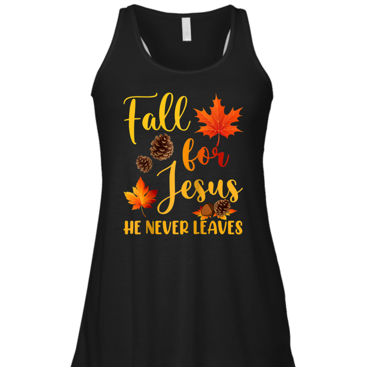 Fall For Jesus He Never Leaves Autumn T-Shirt Christian Prayers Raglan Baseball Thanksgiving Halloween