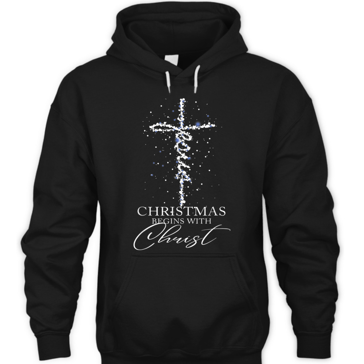 Christmas Begins With Christ T-Shirt Christian Cross Christmas Gift
