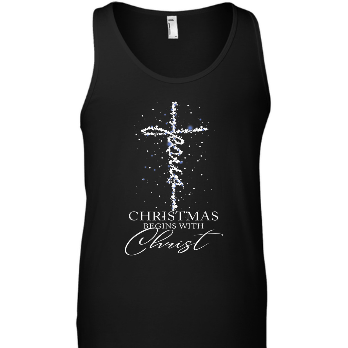 Christmas Begins With Christ T-Shirt Christian Cross Christmas Gift