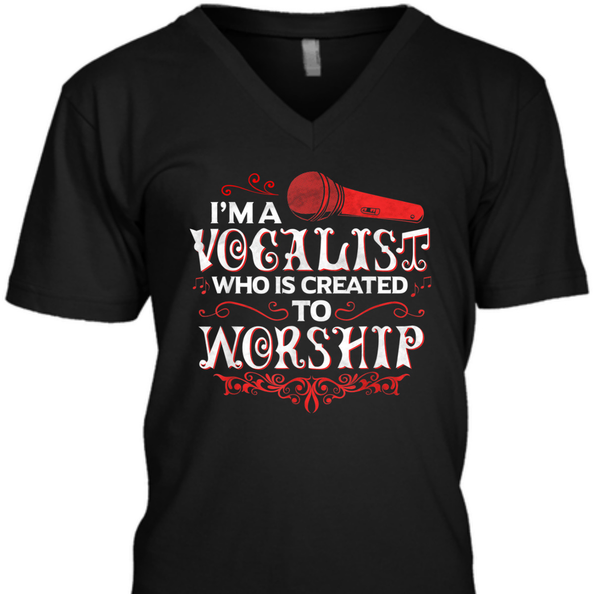 I'm A Vocalist Created To Worship T-Shirt Christian Music Gift