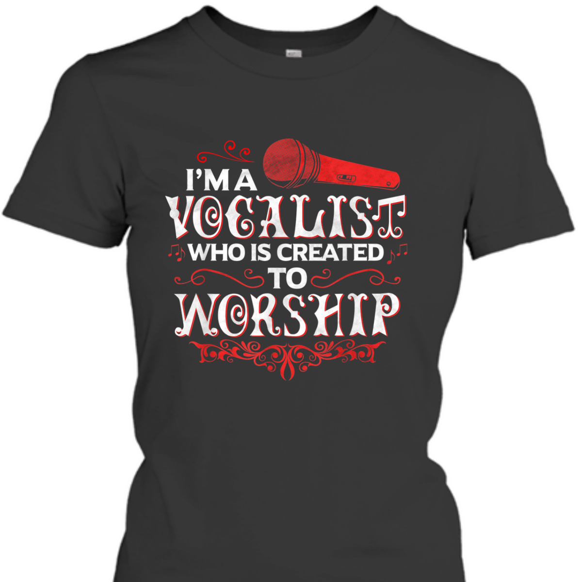 I'm A Vocalist Created To Worship T-Shirt Christian Music Gift I'm A Vocalist Created To Worship T-Shirt Christian Music Gift