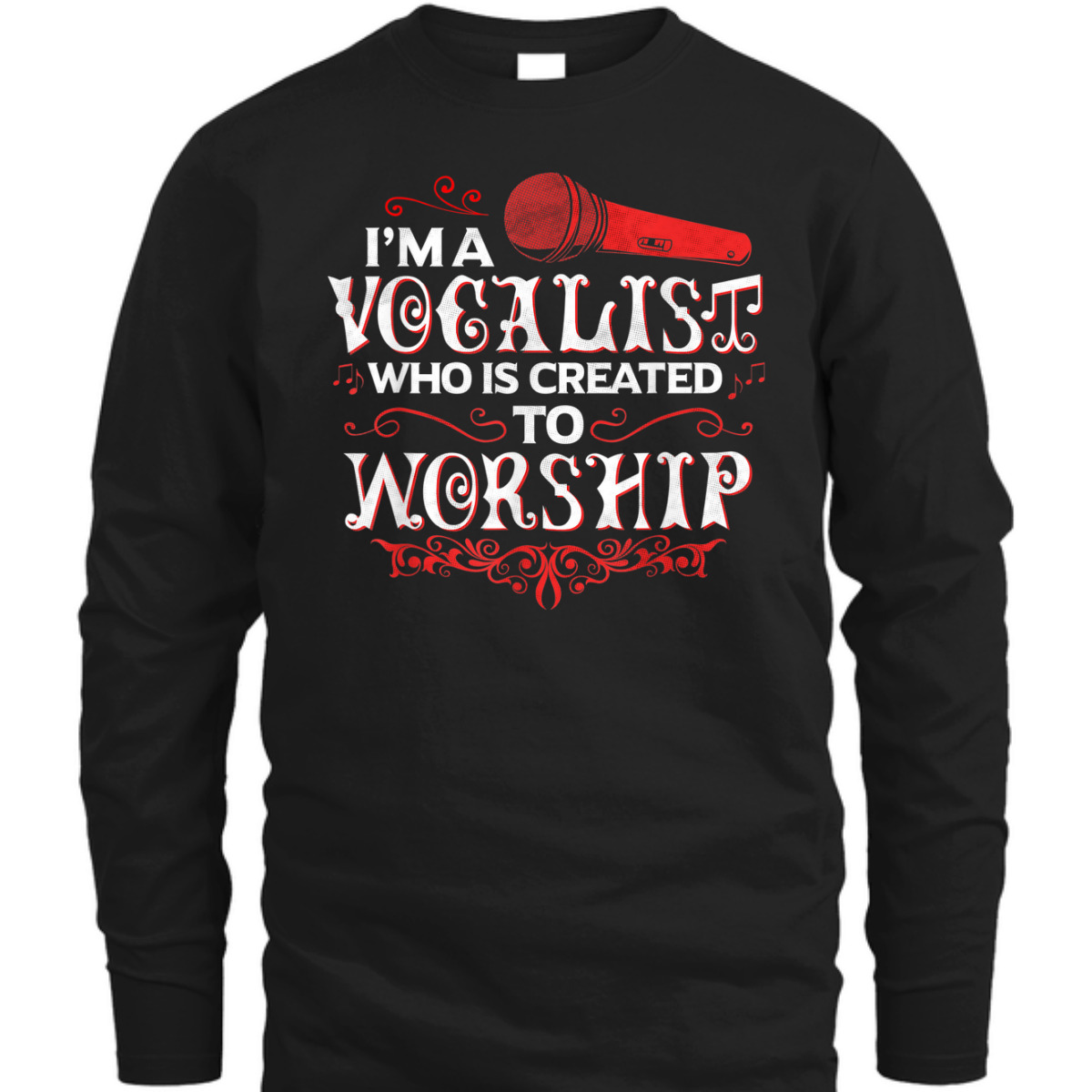 I'm A Vocalist Created To Worship T-Shirt Christian Music Gift I'm A Vocalist Created To Worship T-Shirt Christian Music Gift