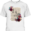 Floral It Is Well With My Soul T-Shirt Christian Religious