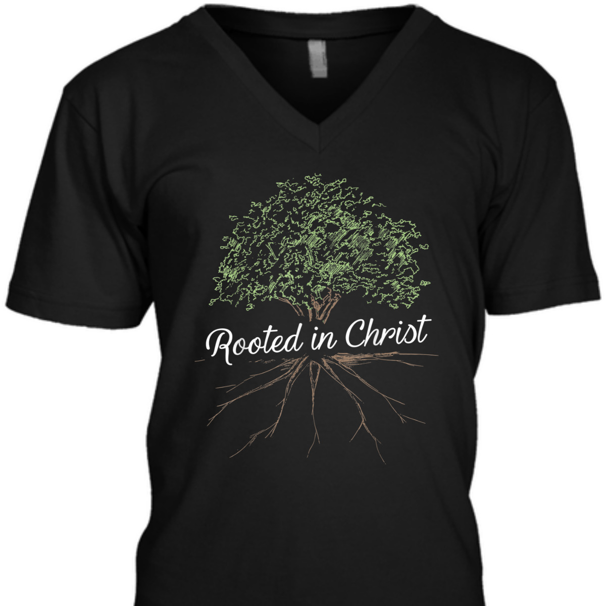 Rooted In Christ T-Shirt Christian Religious Gift