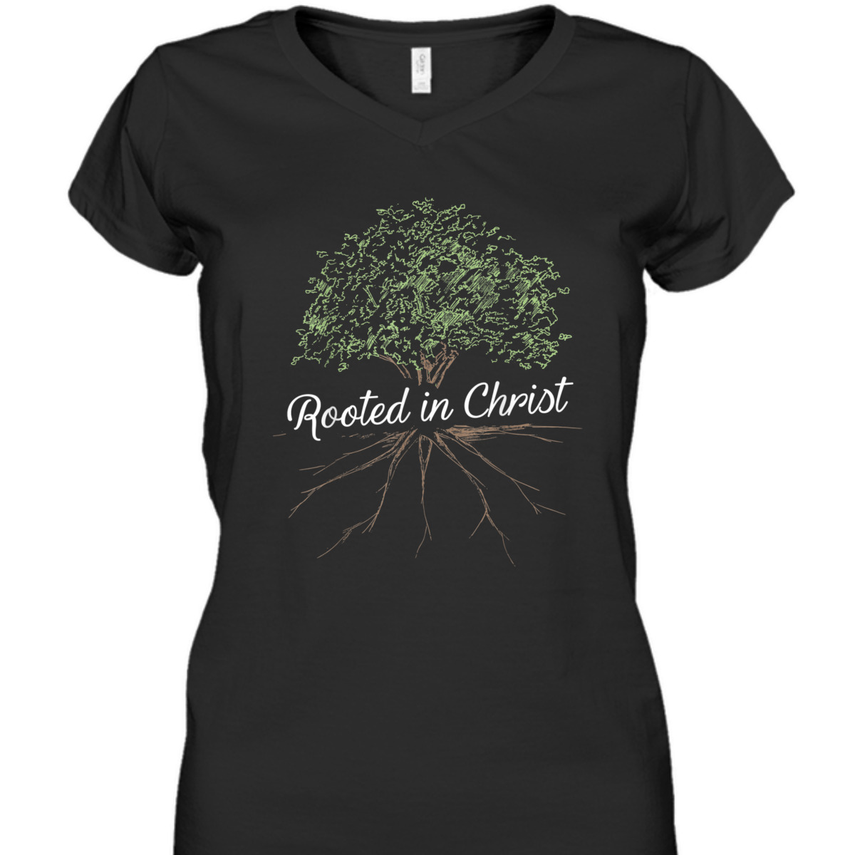 Rooted In Christ T-Shirt Christian Religious Gift