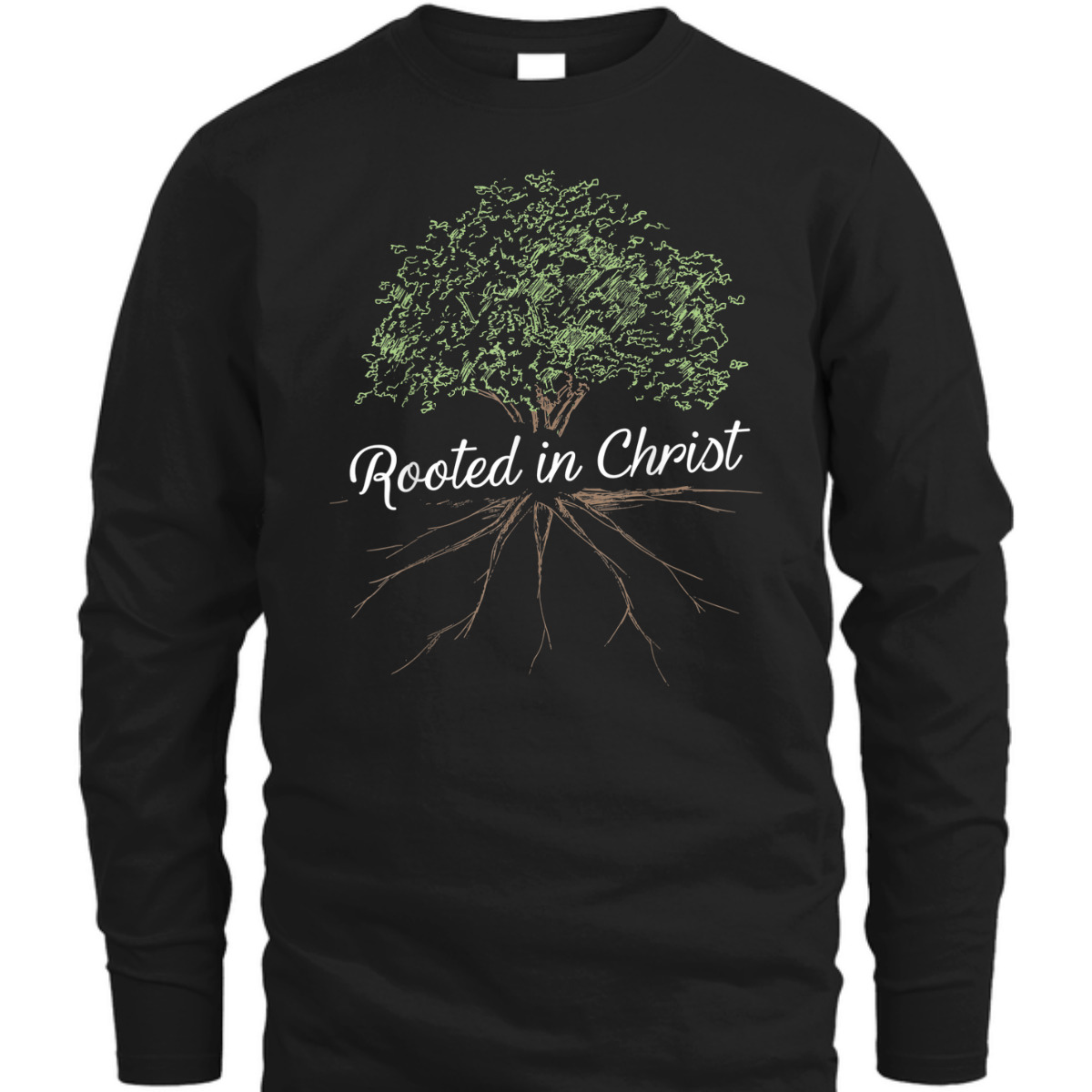 Rooted In Christ T-Shirt Christian Religious Gift