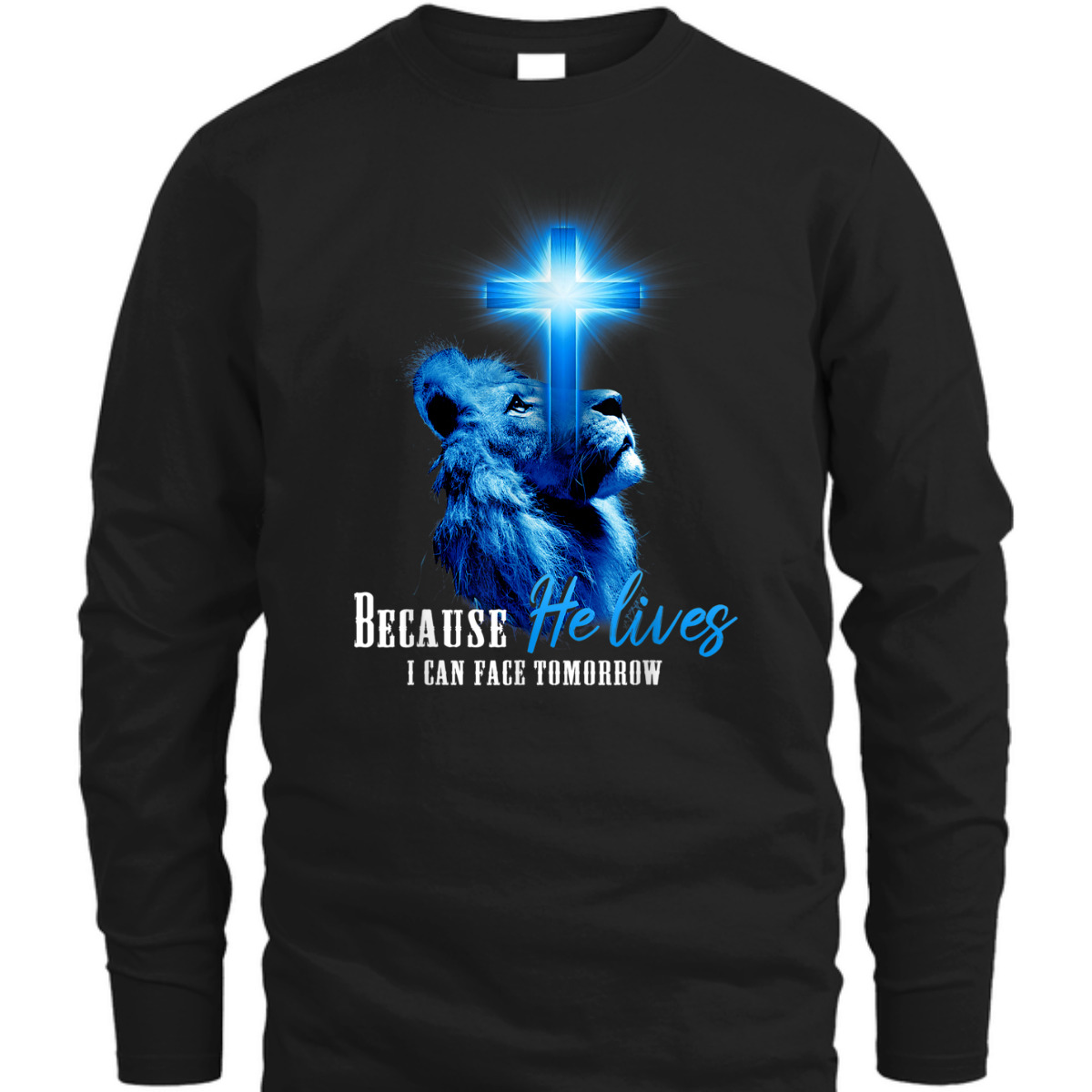 Christian Bible Verse I Can Face Tomorrow T-Shirt Lion Religious Gift