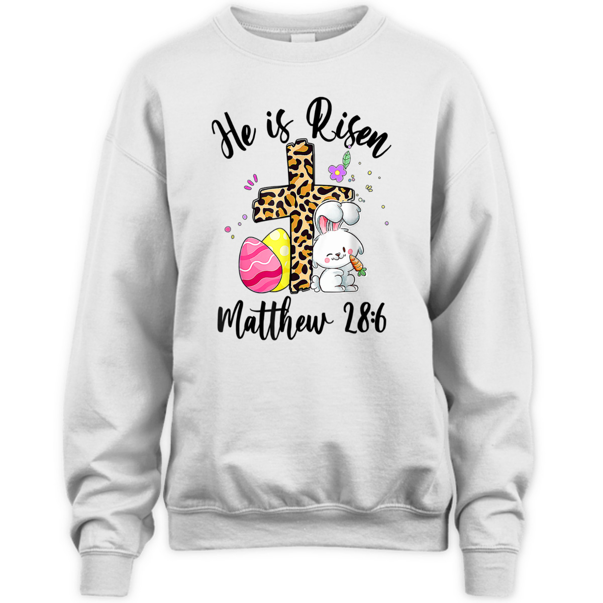 Matthew 28:6 T-Shirt He Is Risen Jesus Christian Floral Leopard Cross Matthew 28:6 T-Shirt He Is Risen Jesus Christian Floral Leopard Cross