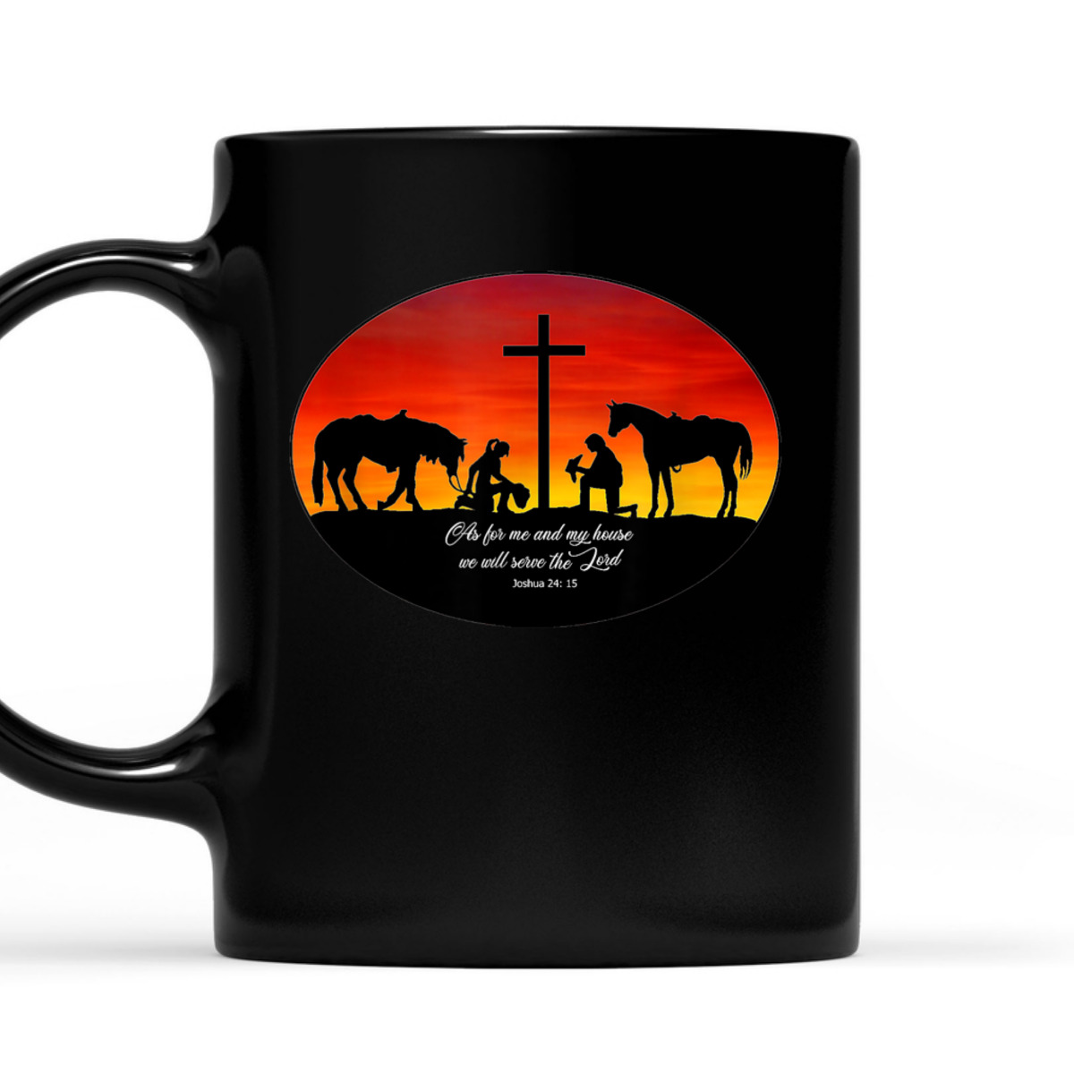 Bible Verse T-Shirt Joshua 24:15 Christian Cowboy We Will Serve The Lord