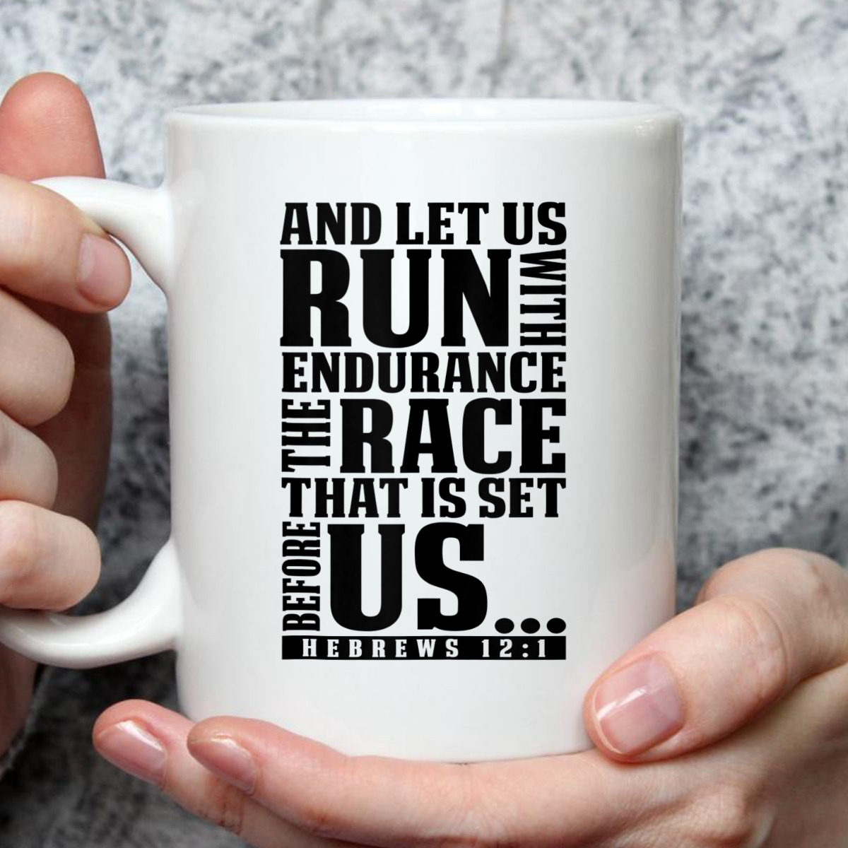 Bible Verse T-Shirt Let Us Run With Endurance Hebrews 12:1 Christian Racers Religious Gift Bible Verse T-Shirt Let Us Run With Endurance Hebrews 12:1 Christian Racers Religious Gift