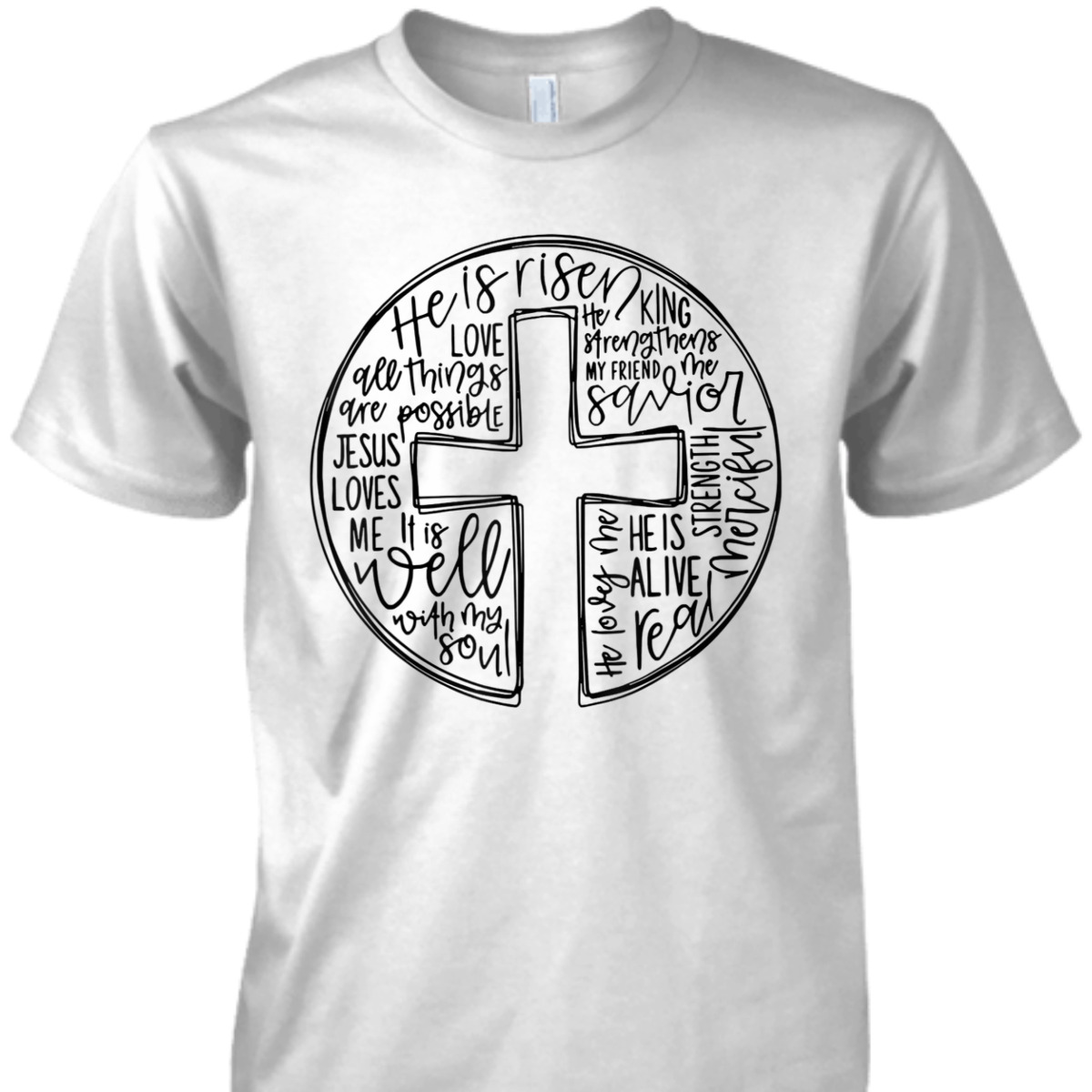 He Is Risen Jesus Christians Cross Easter Day T-Shirt He Is Risen Jesus Christians Cross Easter Day T-Shirt