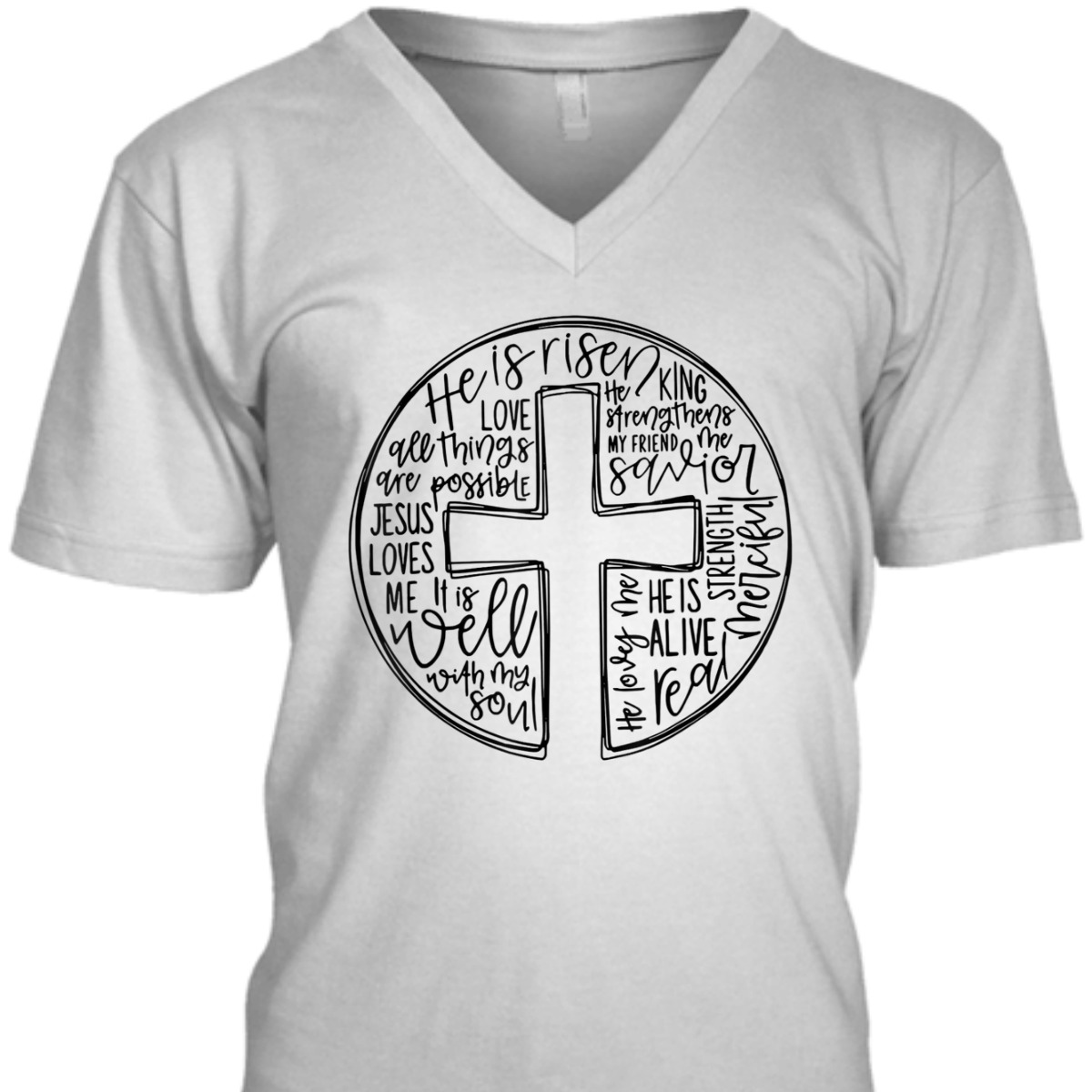 He Is Risen Jesus Christians Cross Easter Day T-Shirt He Is Risen Jesus Christians Cross Easter Day T-Shirt
