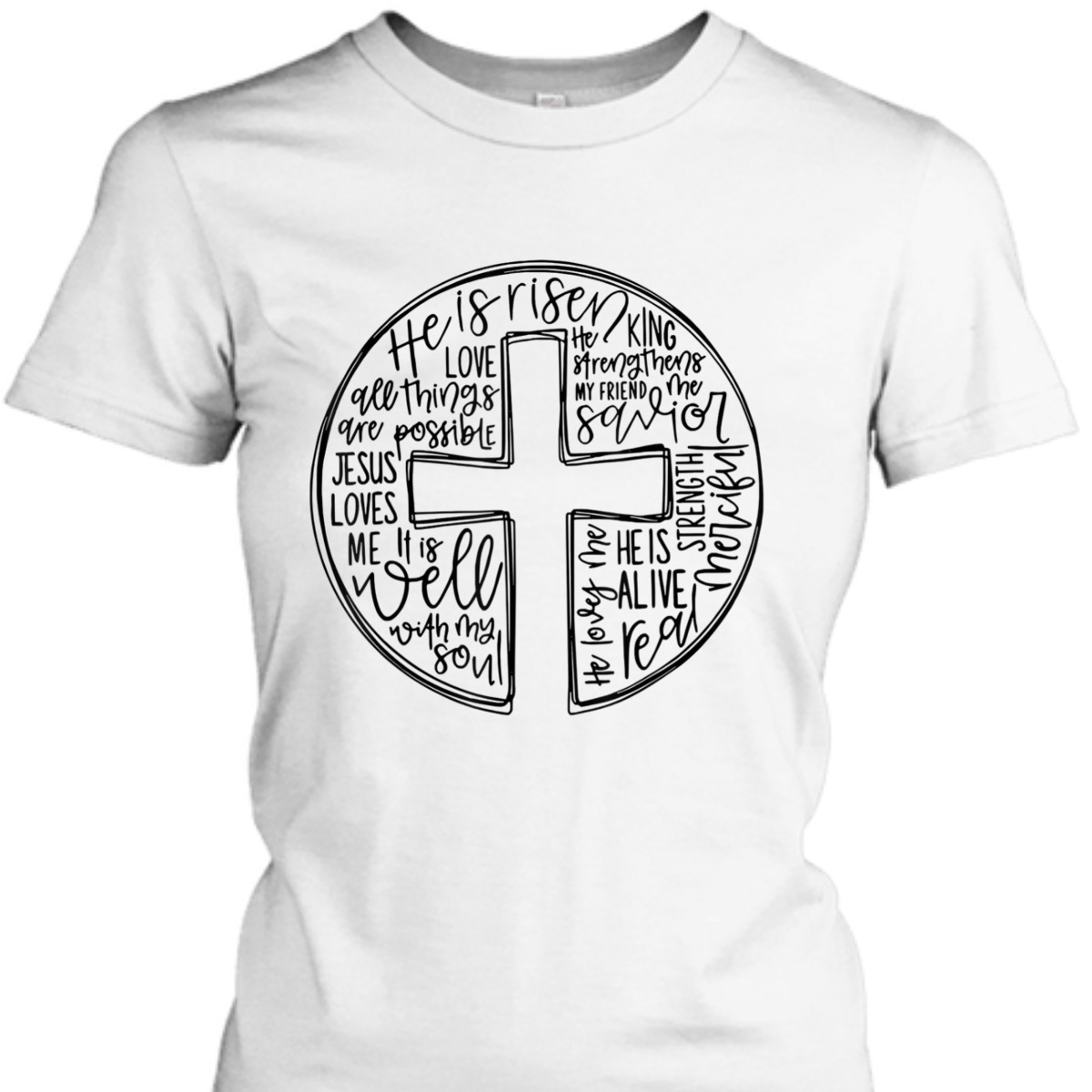 He Is Risen Jesus Christians Cross Easter Day T-Shirt He Is Risen Jesus Christians Cross Easter Day T-Shirt