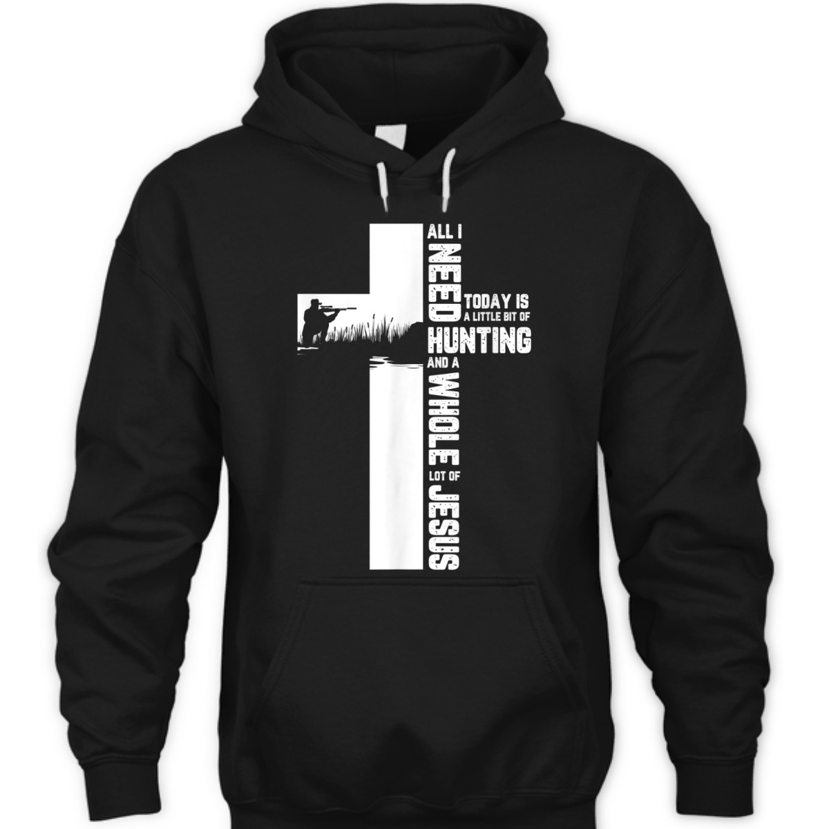 Hunting And A Whole Lot Of Jesus Christian Cross Religious T-Shirt