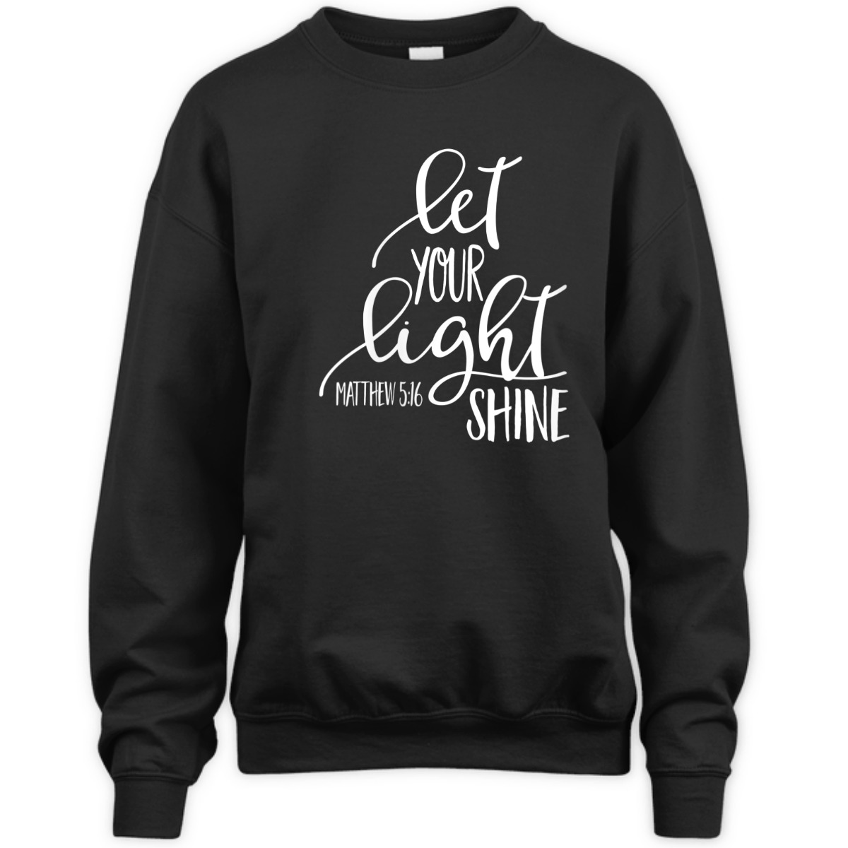 Matthew 5:16 Bible Verse T-Shirt Let Your Light Shine
