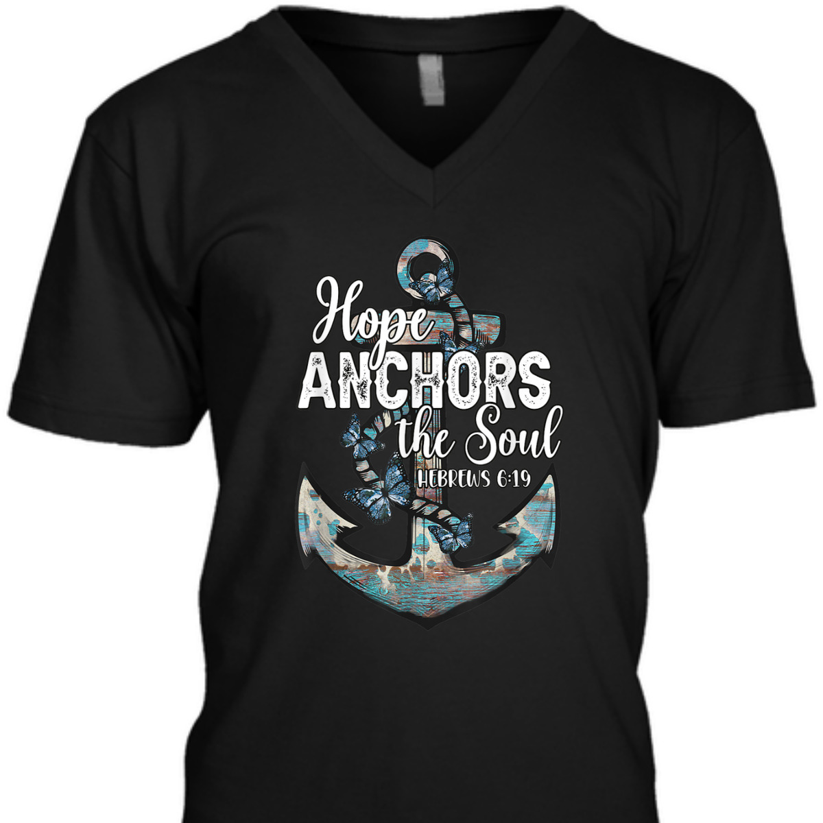 Bible Verse T-Shirt Hope Anchors The Soul Hebrews 619 Christian Cross Religious Gift Bible Verse T-Shirt Hope Anchors The Soul Hebrews 619 Christian Cross Religious Gift