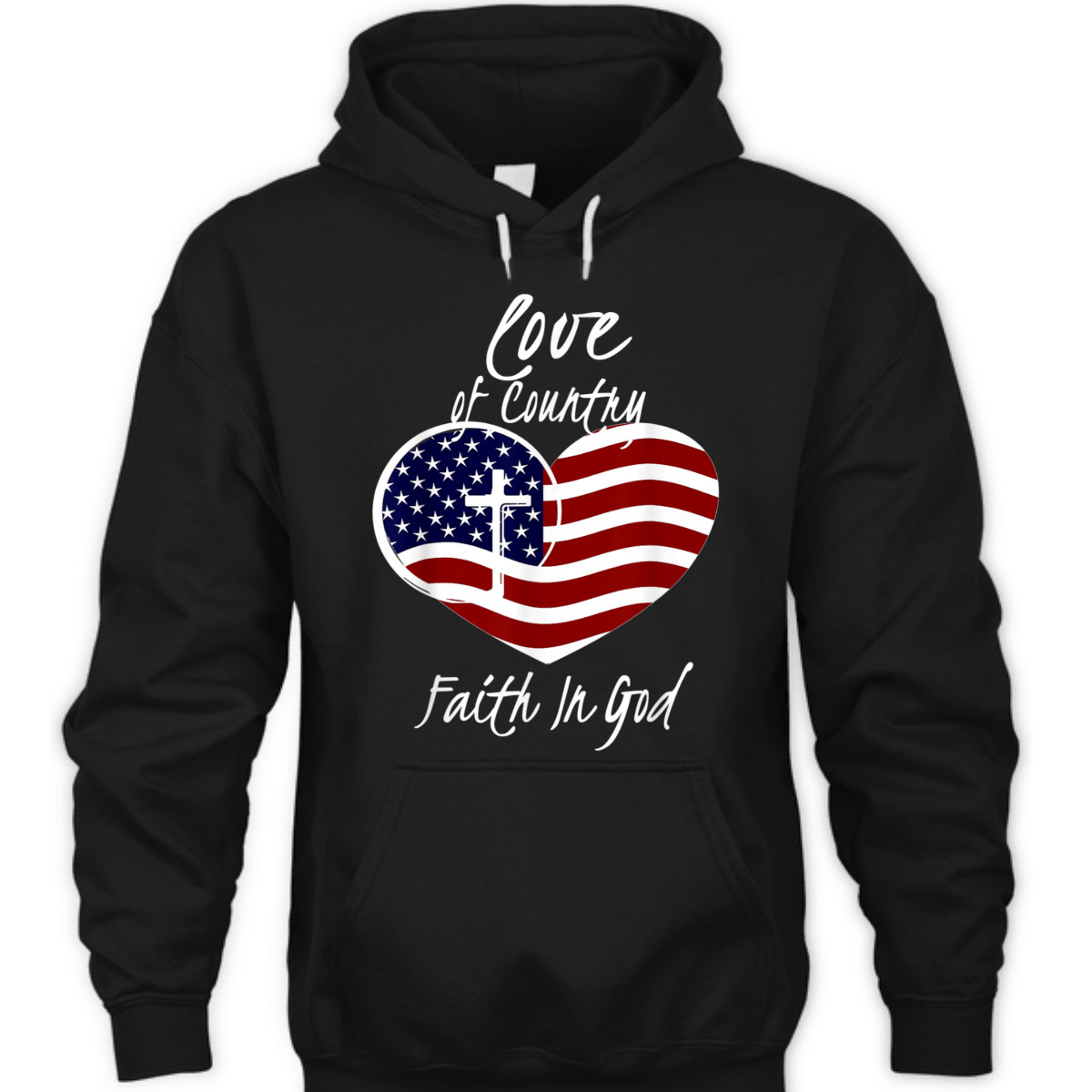Patriotic Christian American Flag Love Of Country Faith In God T-Shirt