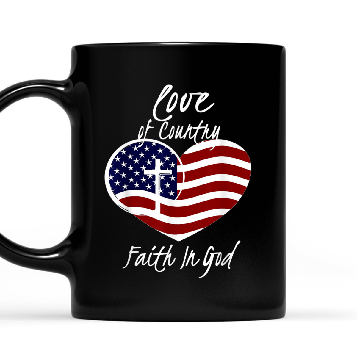 Patriotic Christian American Flag Love Of Country Faith In God T-Shirt