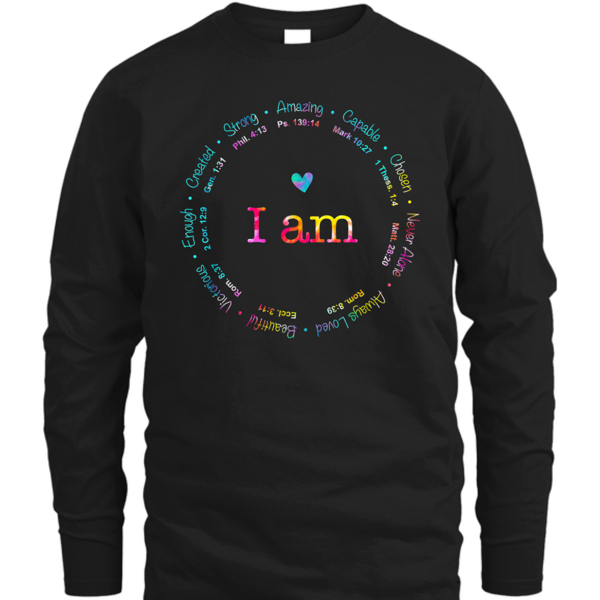 Tie Dye I Am Inspiration Bible Verse T-Shirt Christian Religious Gift