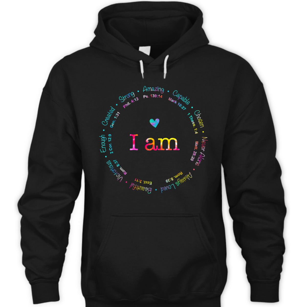 Tie Dye I Am Inspiration Bible Verse T-Shirt Christian Religious Gift