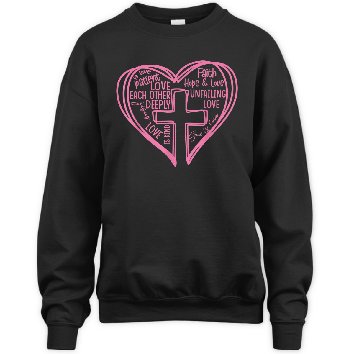 Valentines Day T-Shirt Pink Heart Christian Cross Religious Gift Valentines Day T-Shirt Pink Heart Christian Cross Religious Gift