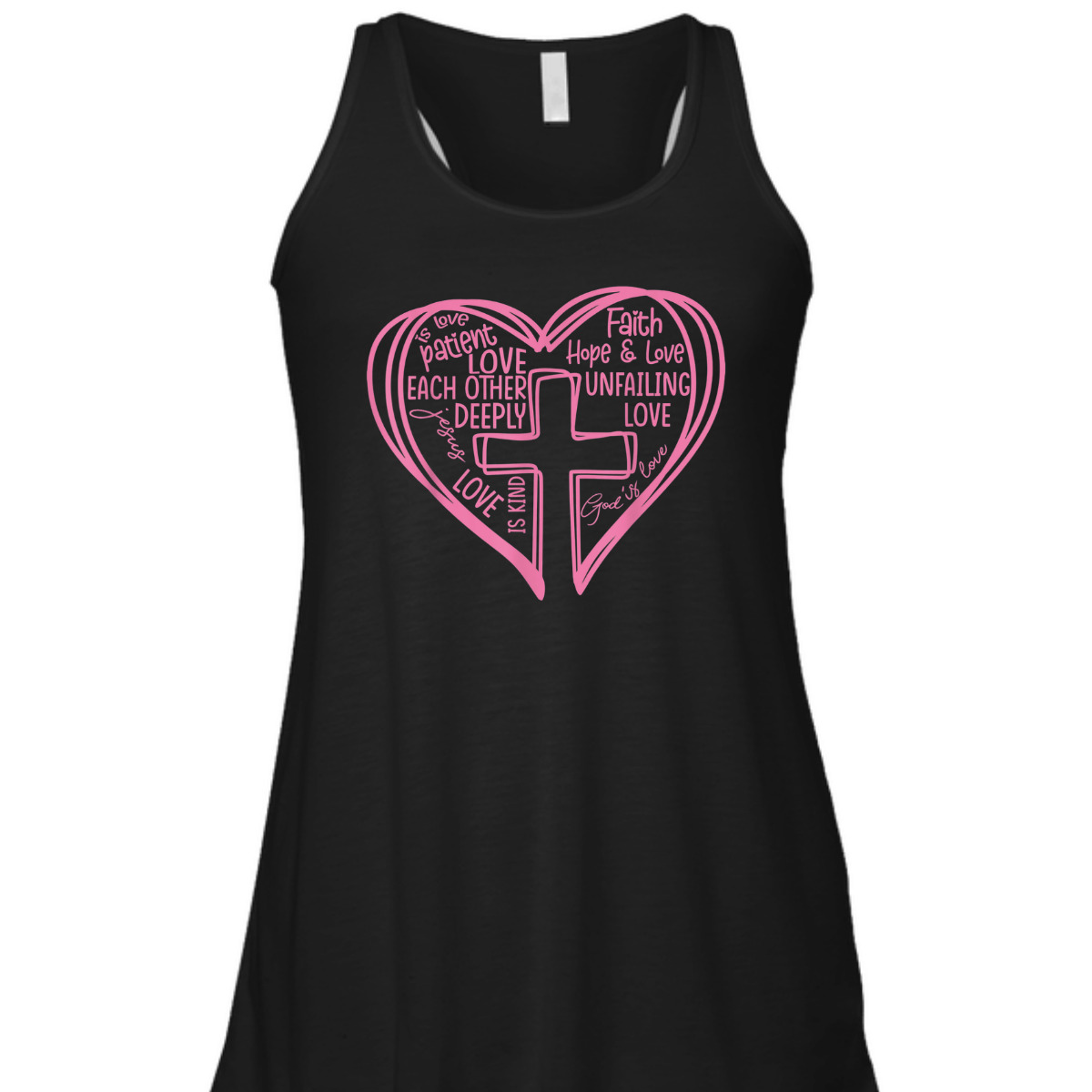 Valentines Day T-Shirt Pink Heart Christian Cross Religious Gift Valentines Day T-Shirt Pink Heart Christian Cross Religious Gift
