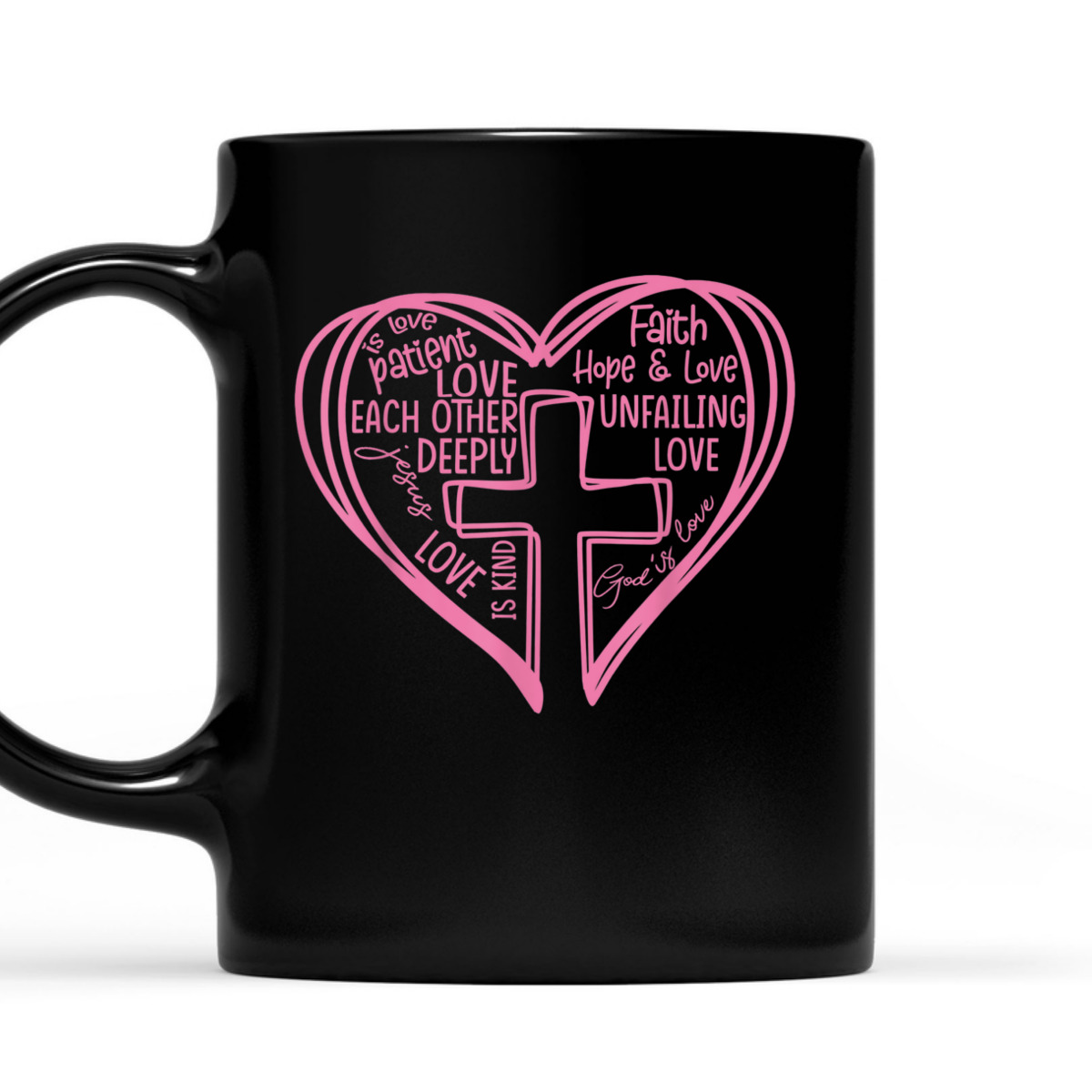 Valentines Day T-Shirt Pink Heart Christian Cross Religious Gift Valentines Day T-Shirt Pink Heart Christian Cross Religious Gift