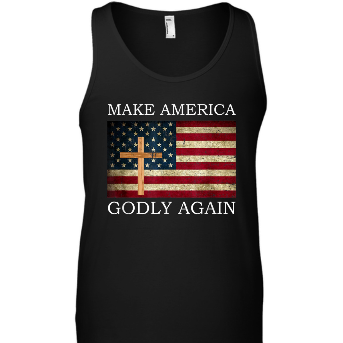 Make America Godly Again US American Flag Christian Cross T-Shirt Make America Godly Again US American Flag Christian Cross T-Shirt