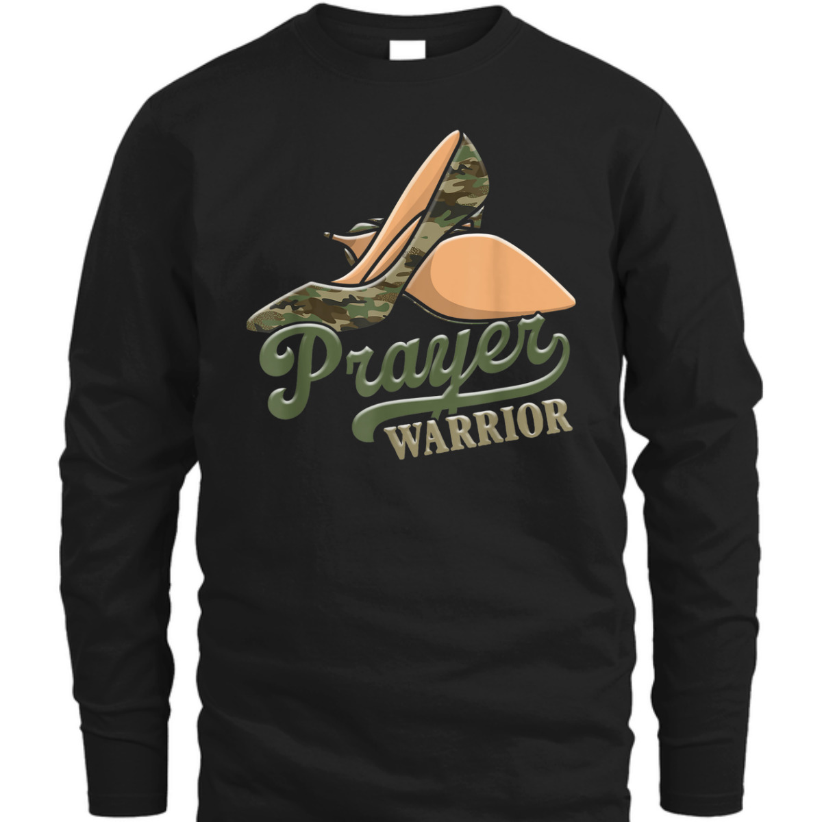 Camo Heels Prayer Warrior T-Shirt