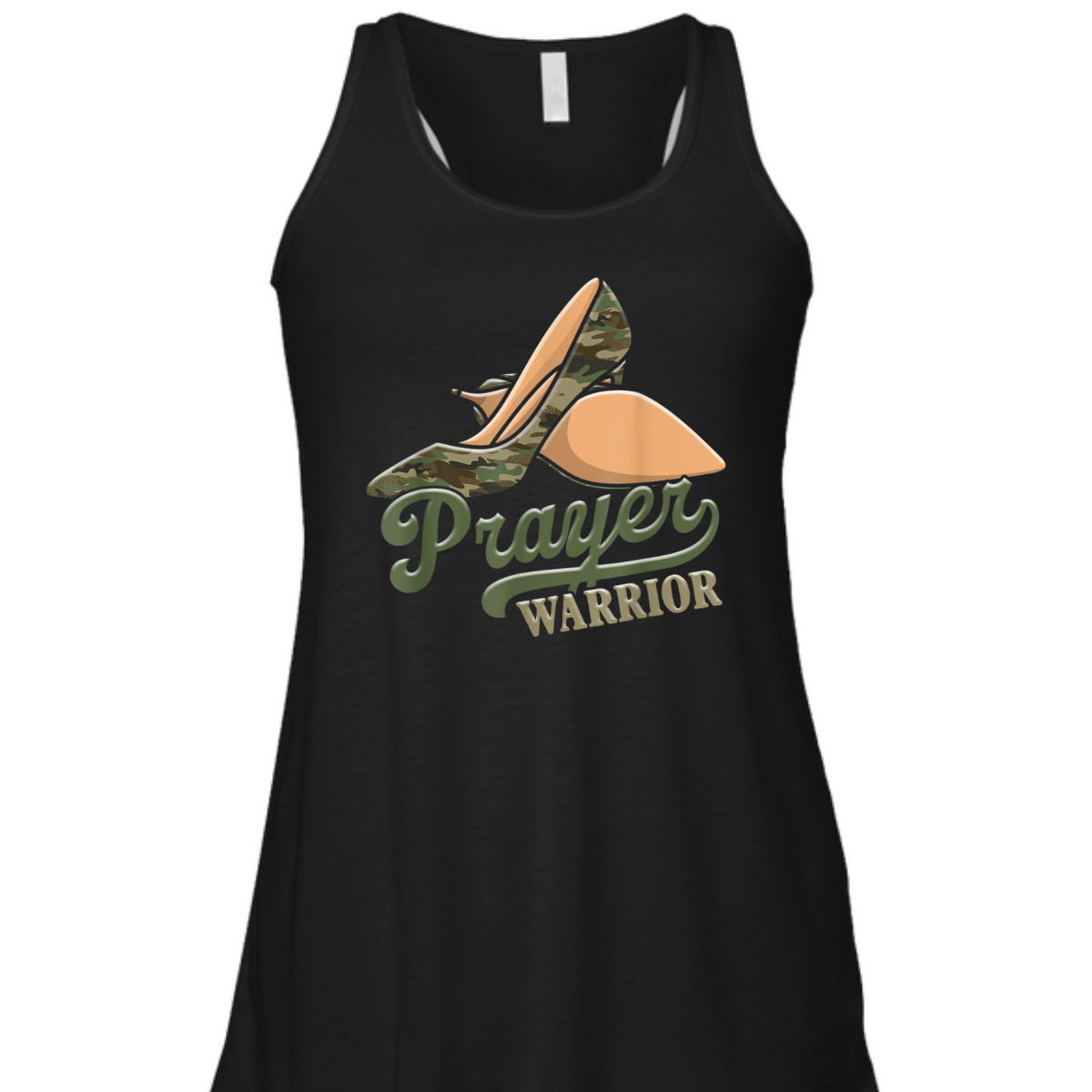 Camo Heels Prayer Warrior T-Shirt