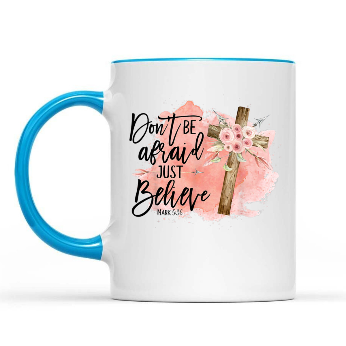 Floral Bible Verse T-Shirt Christian Cross Don't Be Afraid Just Believe Mark 5:36 Floral Bible Verse T-Shirt Christian Cross Don't Be Afraid Just Believe Mark 5:36