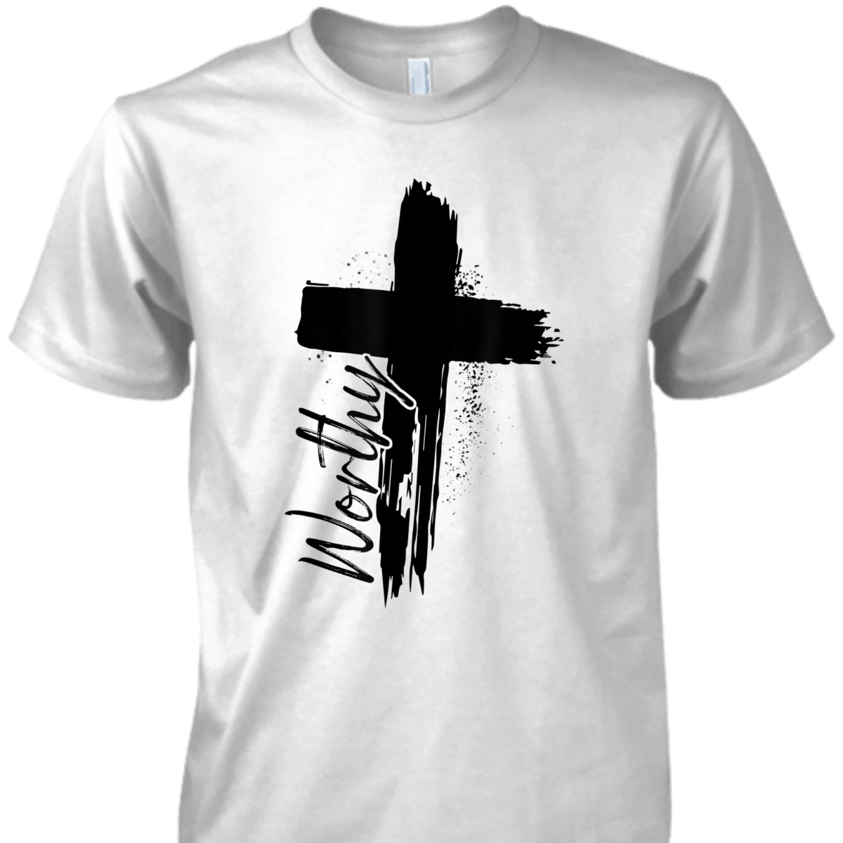 Worthy T-Shirt Cross Christian Faith God Lover Religious Gift
