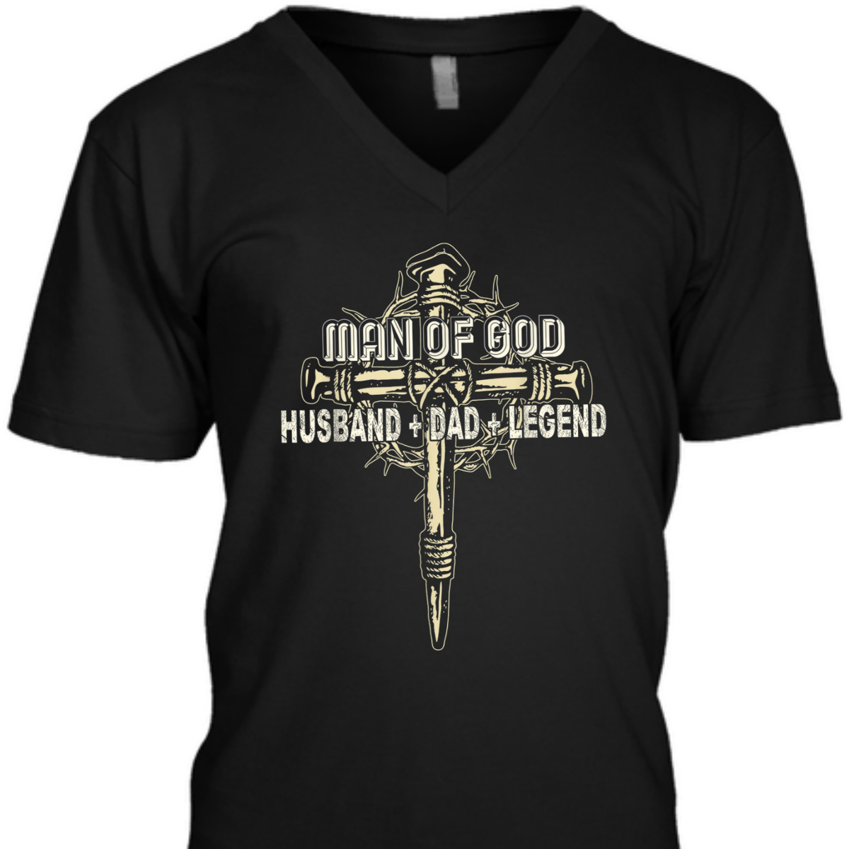 Man Of God Husband Dad T-Shirt Christian Cross Father's Day Gift Man Of God Husband Dad T-Shirt Christian Cross Father's Day Gift