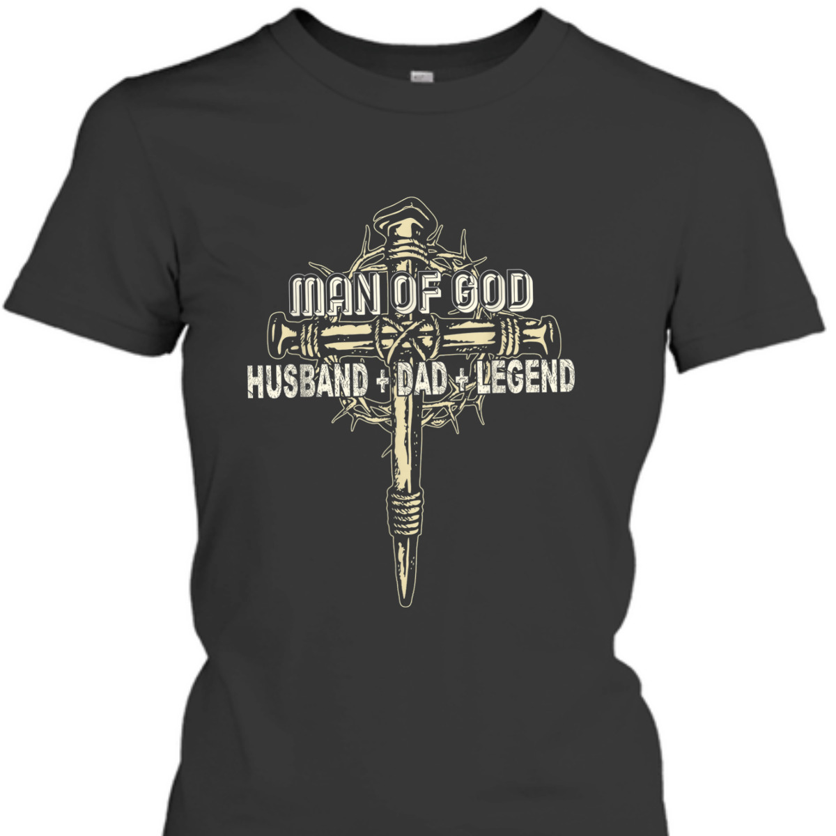 Man Of God Husband Dad T-Shirt Christian Cross Father's Day Gift Man Of God Husband Dad T-Shirt Christian Cross Father's Day Gift