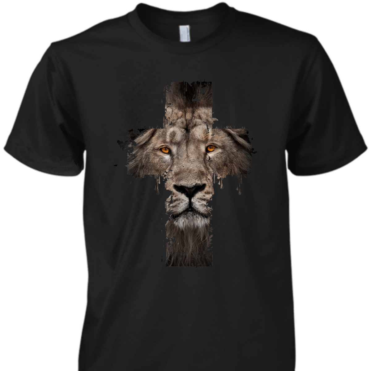 Religious Jesus The Lion Of Judah Cross Retro T-Shirt