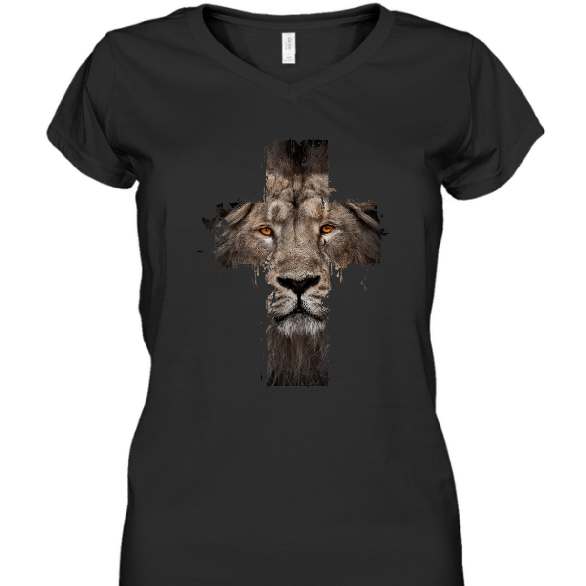 Religious Jesus The Lion Of Judah Cross Retro T-Shirt
