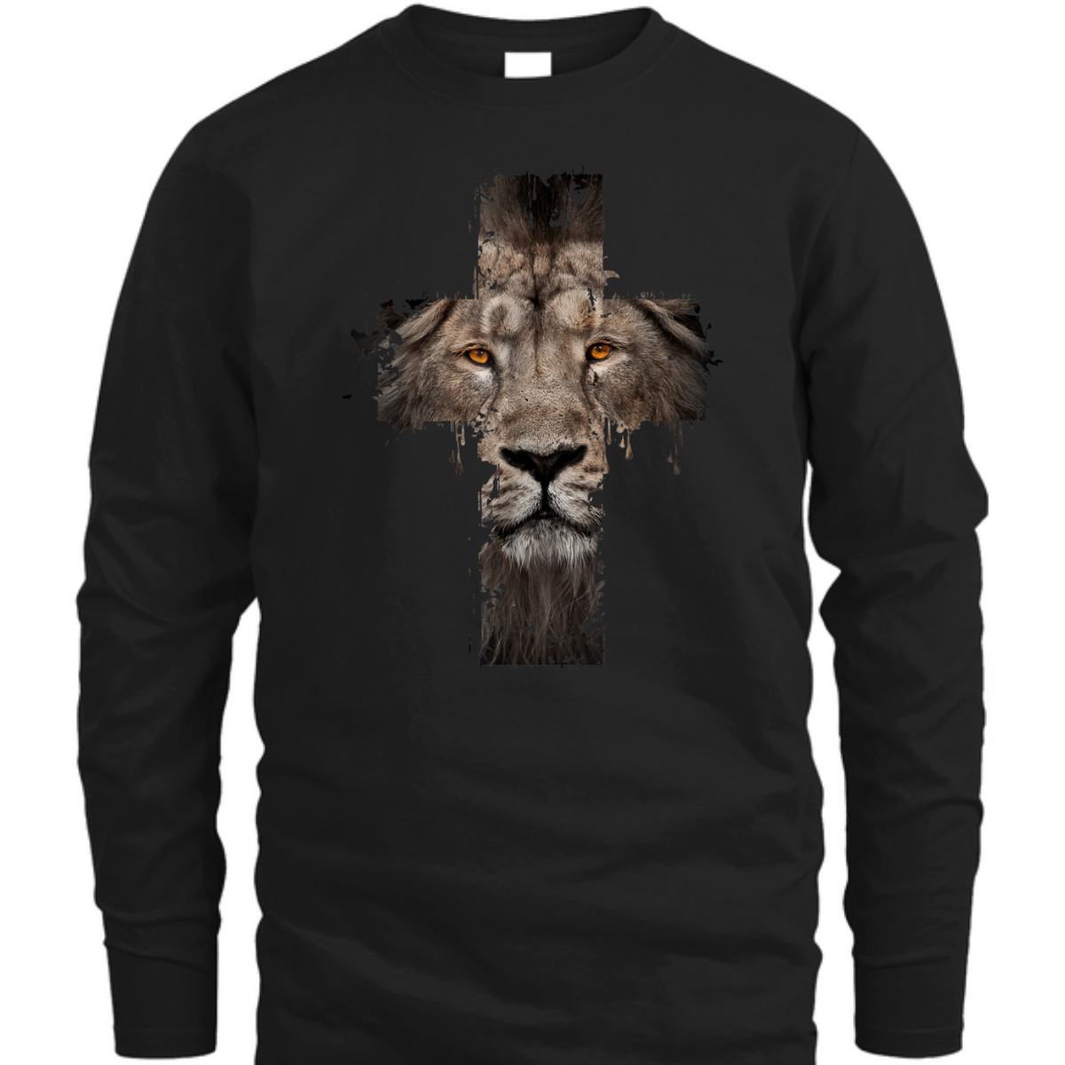 Religious Jesus The Lion Of Judah Cross Retro T-Shirt Religious Jesus The Lion Of Judah Cross Retro T-Shirt