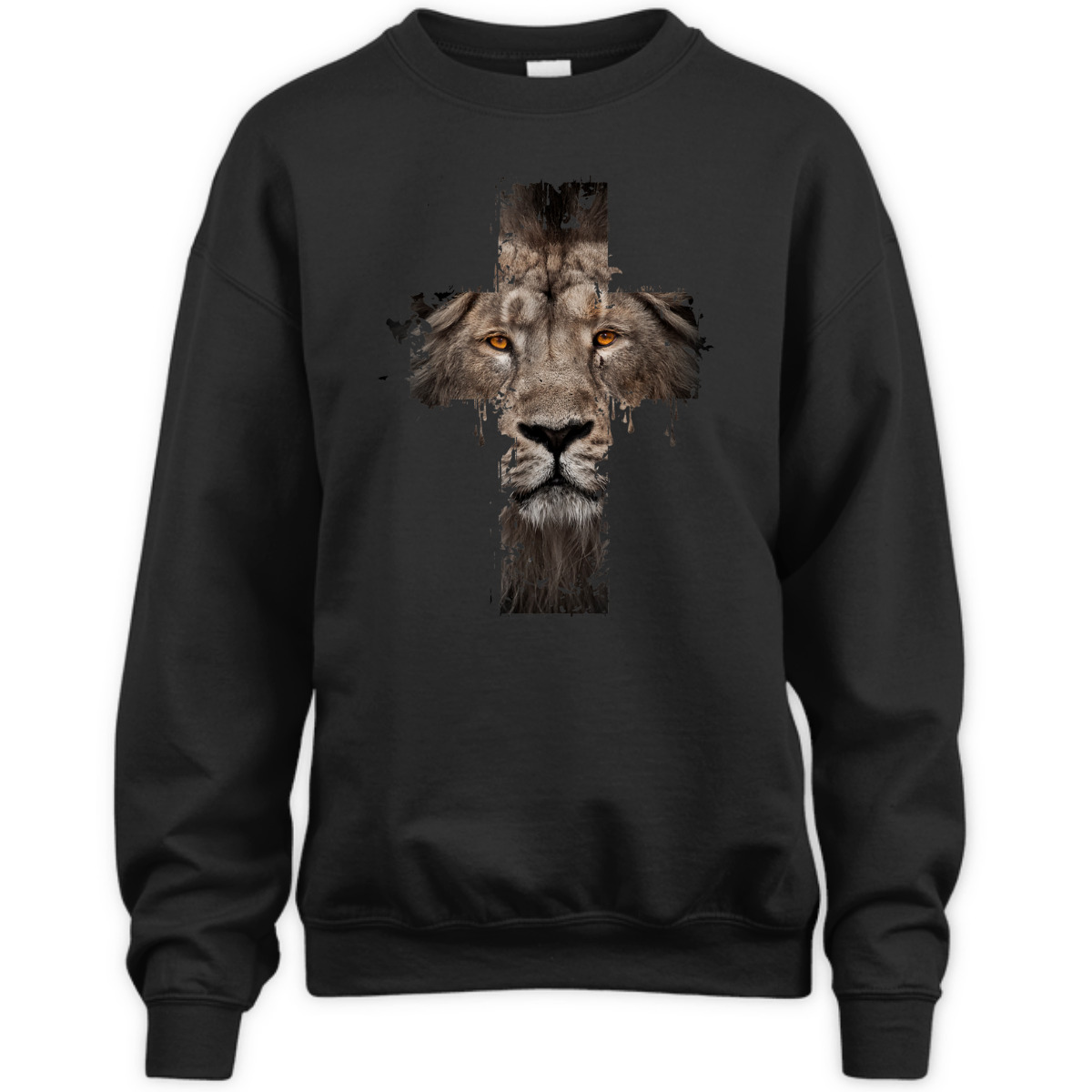 Religious Jesus The Lion Of Judah Cross Retro T-Shirt Religious Jesus The Lion Of Judah Cross Retro T-Shirt
