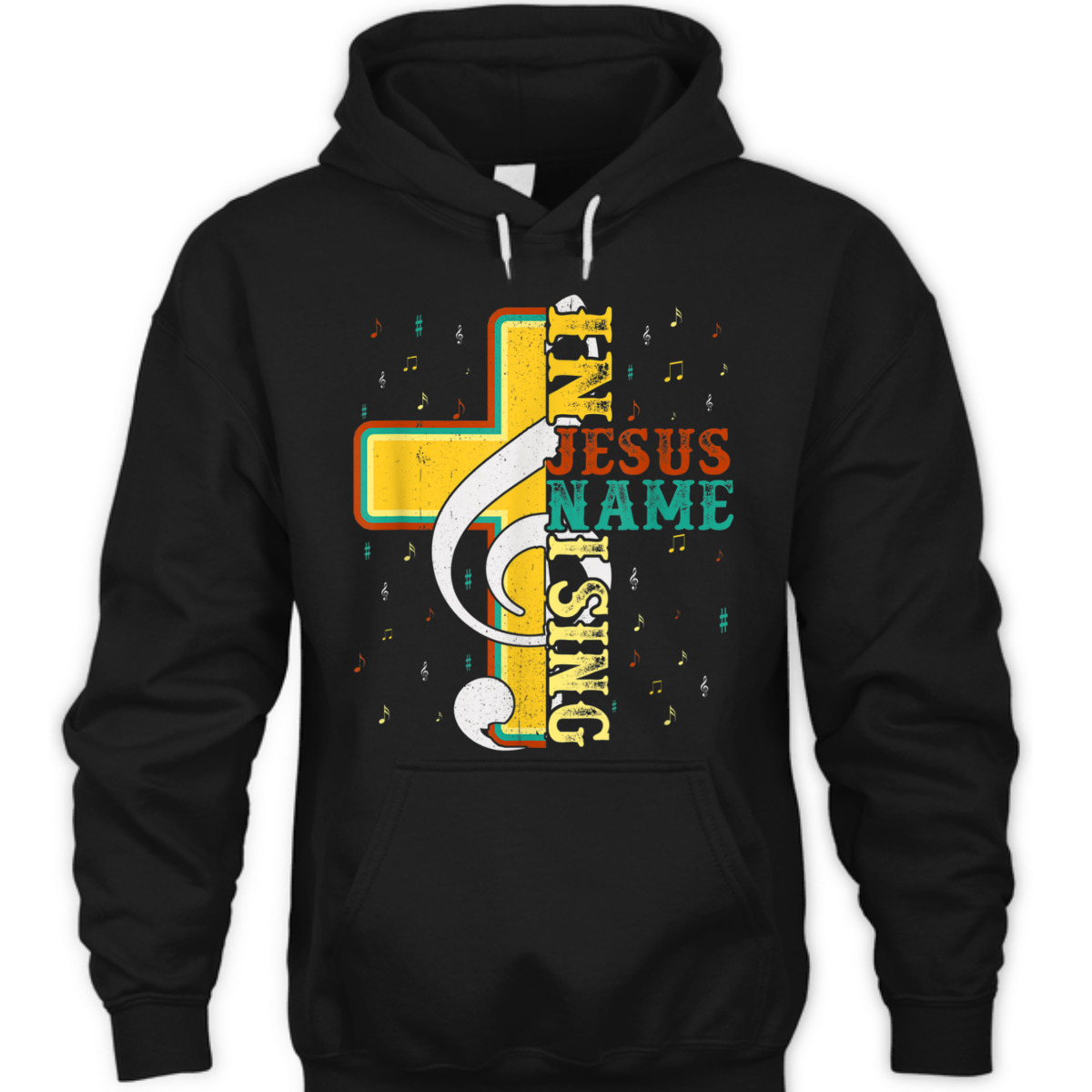 In Jesus Name I Sing T-Shirt Music Note Cross Vintage Gift In Jesus Name I Sing T-Shirt Music Note Cross Vintage Gift