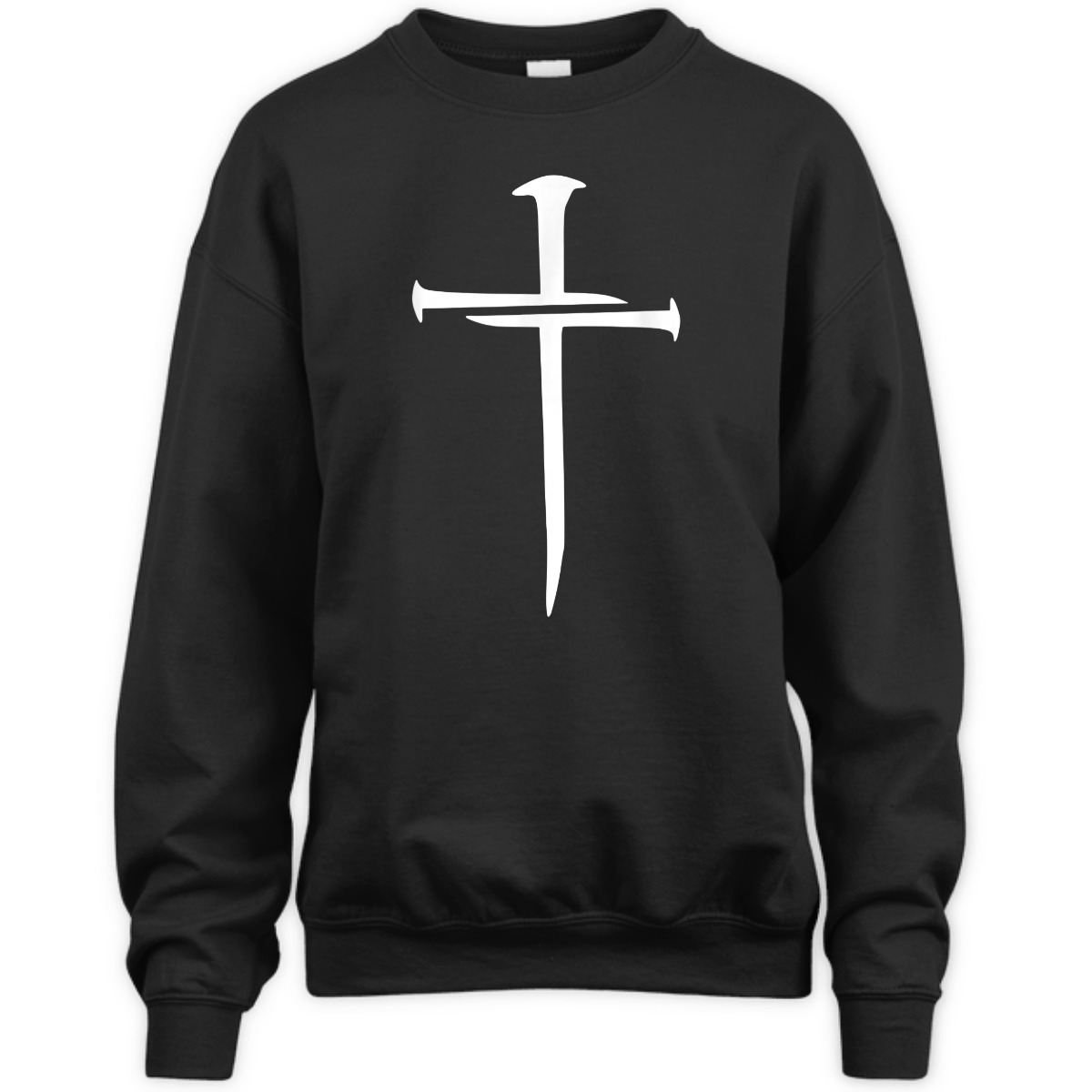 Christian Nail Cross Faith Distressed Religious T-Shirt