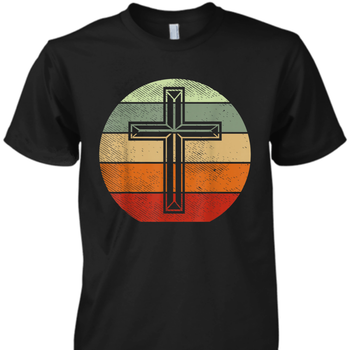 Jesus Retro Cross Christ God Faith Religious Christian T-Shirt