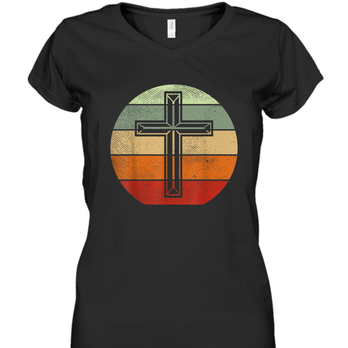 Jesus Retro Cross Christ God Faith Religious Christian T-Shirt