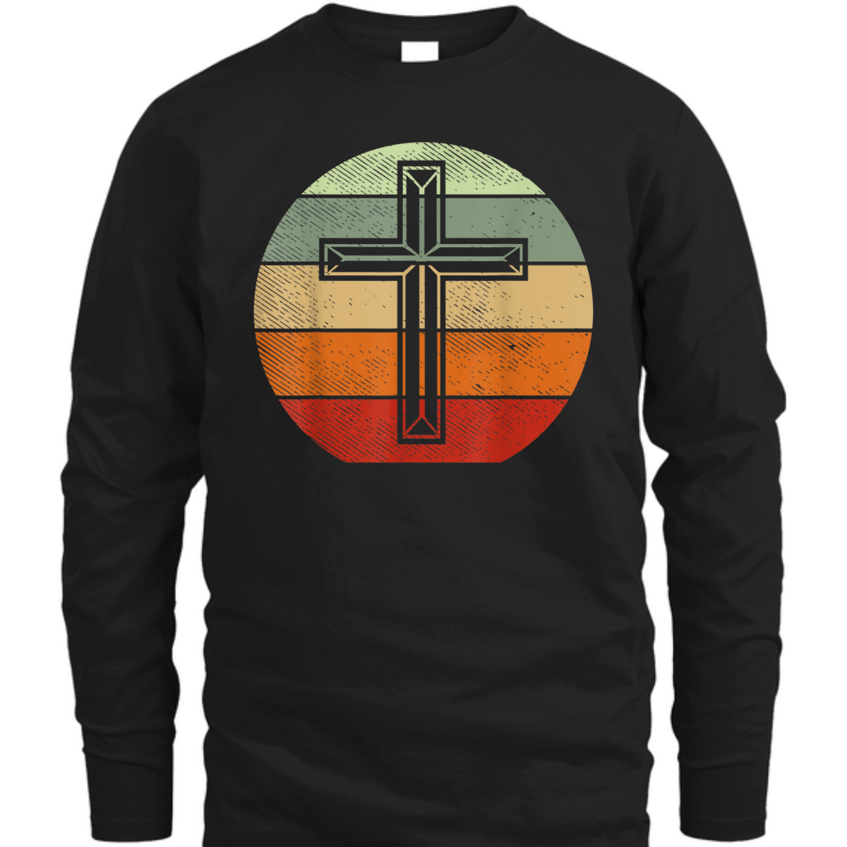 Jesus Retro Cross Christ God Faith Religious Christian T-Shirt