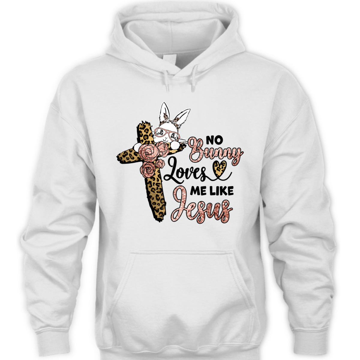 No Bunny Loves Me Like Jesus Easter Day Leopard Cross T-Shirt Easter Day Gift No Bunny Loves Me Like Jesus Easter Day Leopard Cross T-Shirt Easter Day Gift