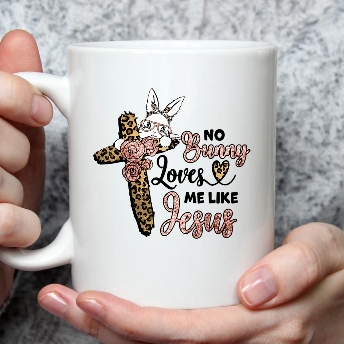 No Bunny Loves Me Like Jesus Easter Day Leopard Cross T-Shirt Easter Day Gift No Bunny Loves Me Like Jesus Easter Day Leopard Cross T-Shirt Easter Day Gift